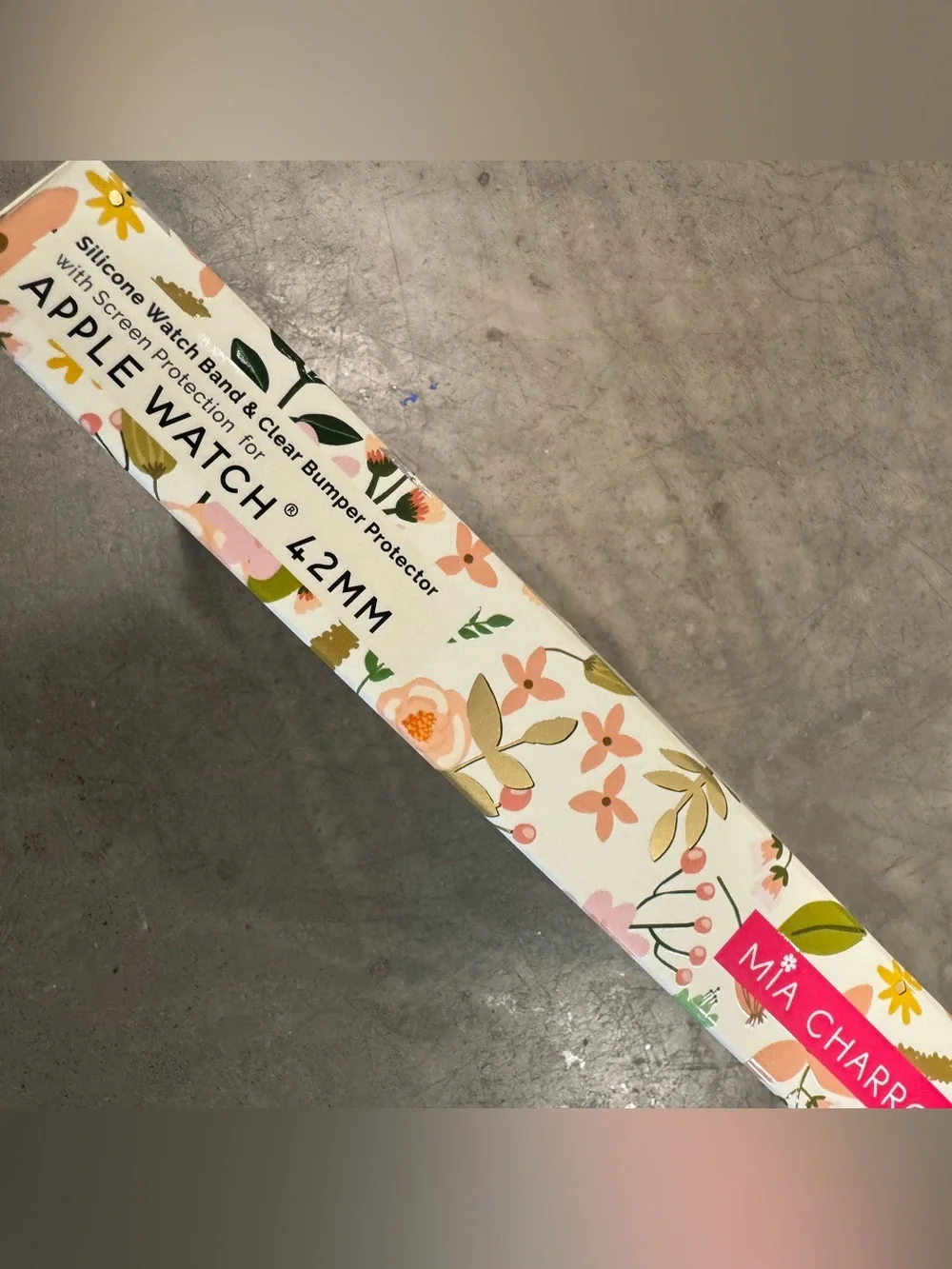 Mia Charro clear Floral Silicone Watch Band Apple 38,40,41,42 & Clear Bumper 🌸